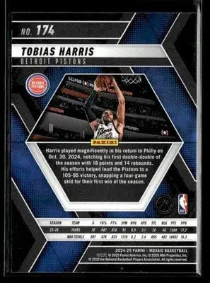 2024-25 Panini Mosaic #174 Tobias Harris Base Detroit Pistons - Basketball Card Single