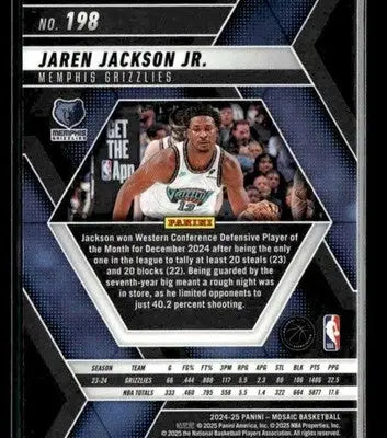 2024-25 Panini Mosaic #198 Jaren Jackson Jr. - Basketball Card Single
