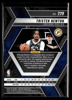 2024-25 Panini Mosaic #220 Tristen Newton - Basketball Card Single