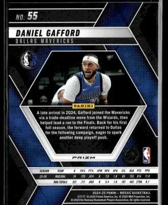 2024-25 Panini Mosaic #55 Daniel Gafford Red Mosaic - Basketball Card Single