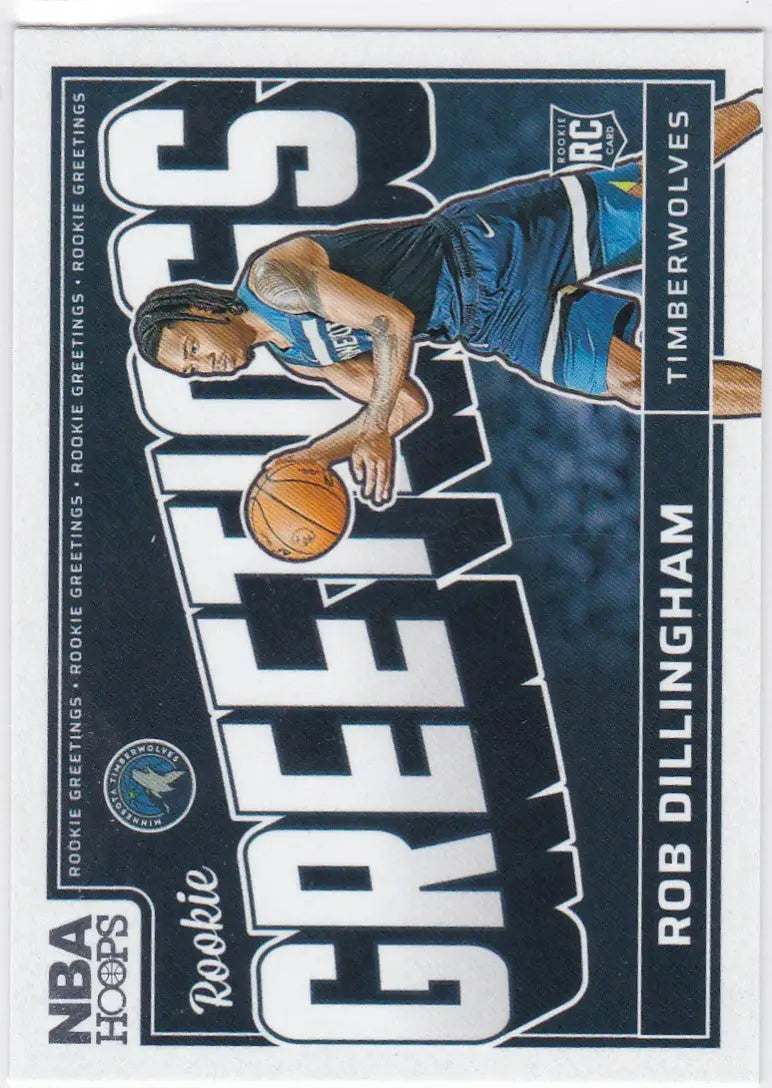 Panini NBA Hoops Rob Dillingham Seasons Greetings basketball trading card Timberwolves