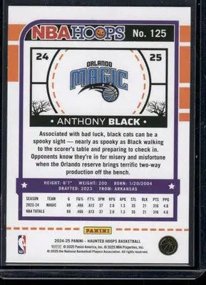 2024-25 Panini NBA Hoops Anthony Black #125 Basketball - Basketball Card Single