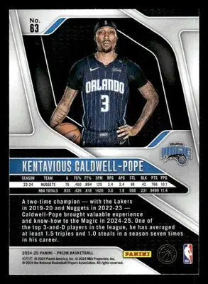2024-25 Panini Prizm #63 Kentavious Caldwell-Pope - Basketball Card Single
