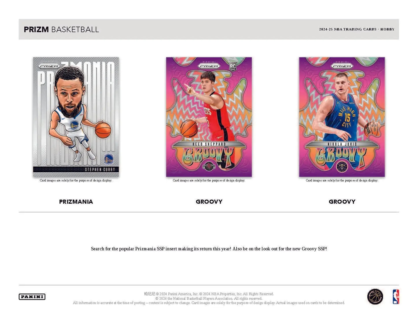 Basketball trading cards from 2024-25 Panini Prizm NBA Basketball Hobby Box featuring prizm nba basketball cards