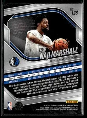2024-25 Panini Prizm Black #128 Naji Marshall