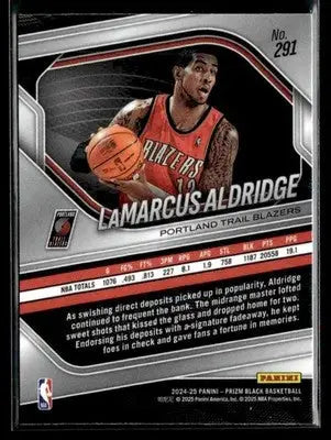 2024-25 Panini Prizm Black #291 LaMarcus Aldridge Legends - Basketball Card Single