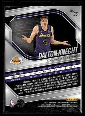 2024-25 Panini Prizm Black #33 Dalton Knecht - Basketball Card Single