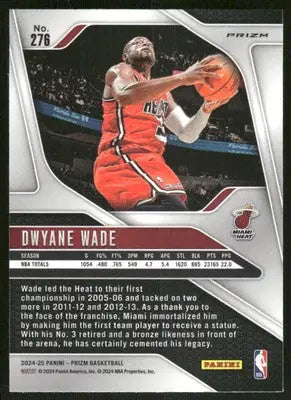 2024-25 Panini Prizm Dwyane Wade #276 Pink Ice Basketball - Basketball Card Single