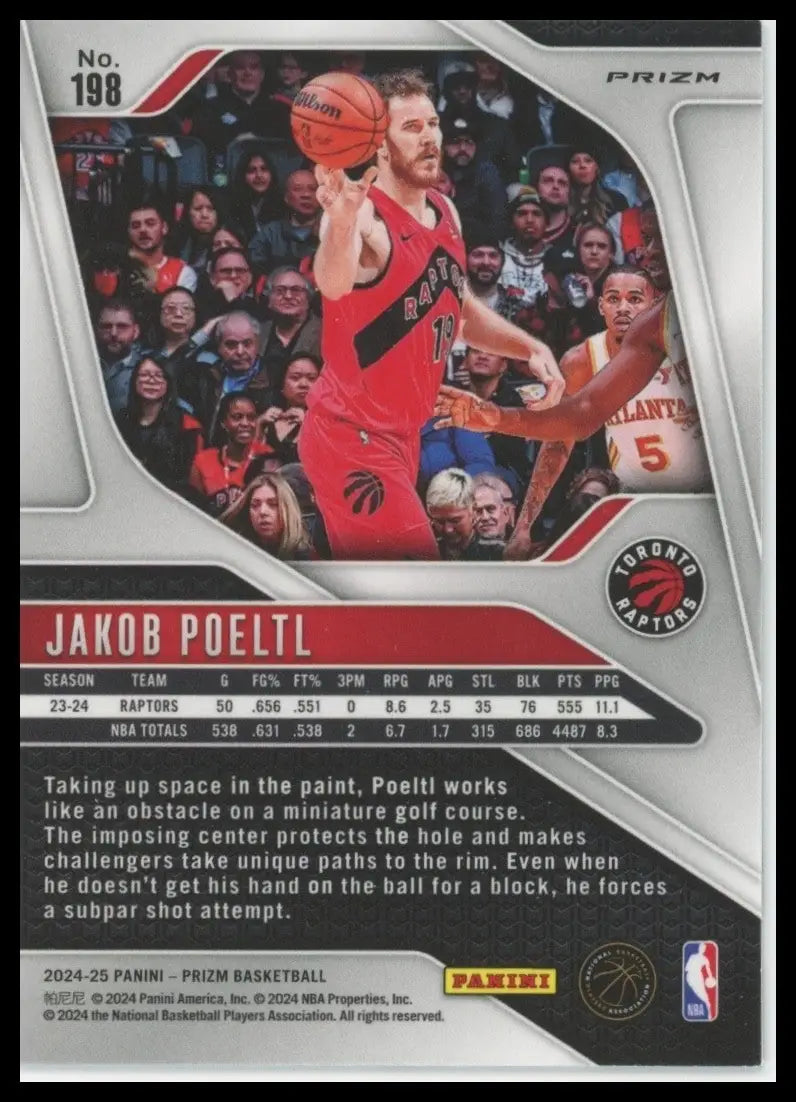 2024-25 Panini Prizm - Jakob Poeltl #198 Silver Prizm