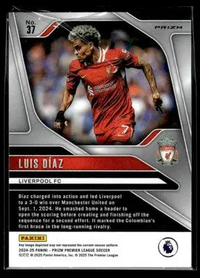 2024-25 Panini Prizm Premier League #37 Luis Diaz Silver - Soccer Card Single