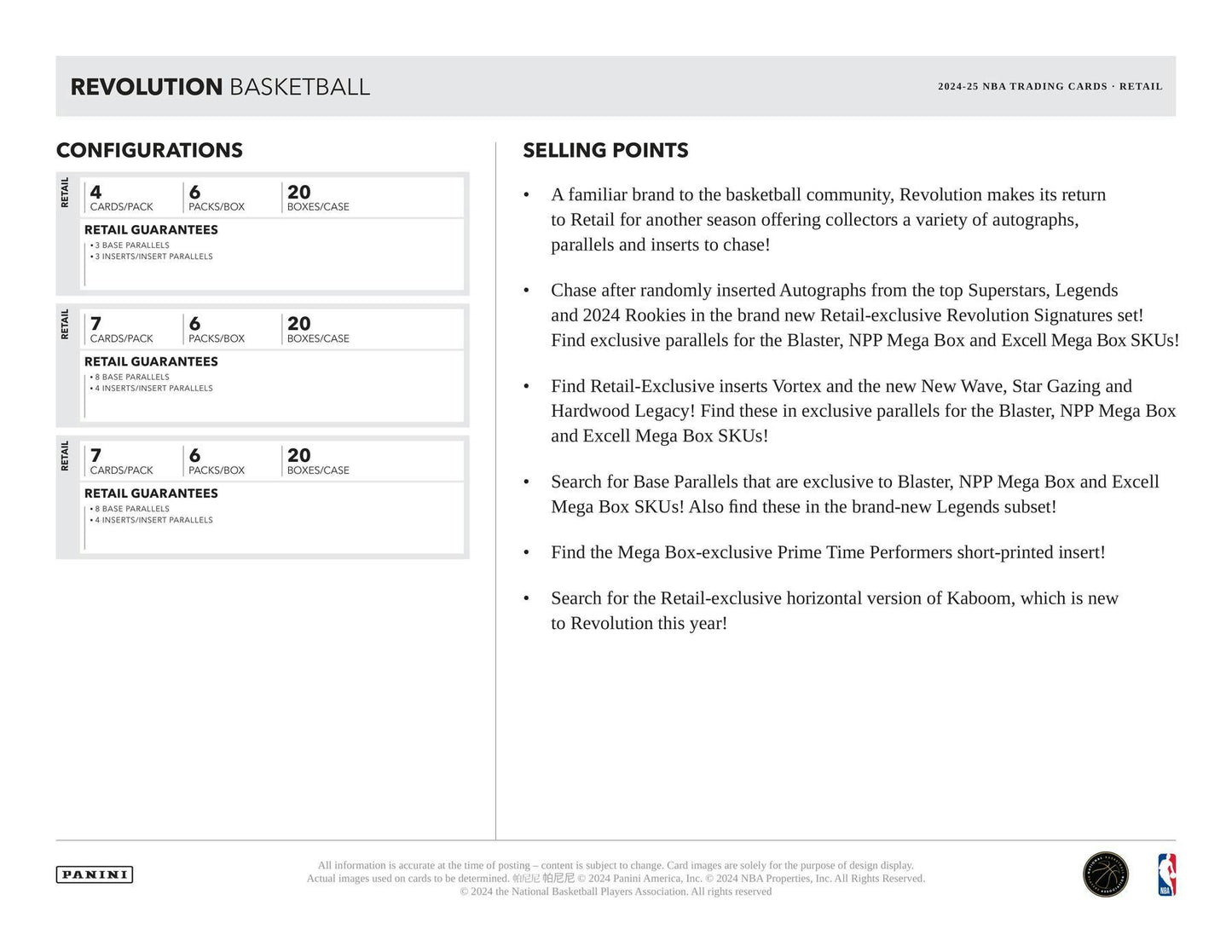 2024-25 Panini Revolution Basketball 6-Pack Blaster Box