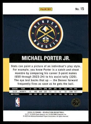 2024-25 Panini Revolution Basketball Michael Porter Jr. #15 Basketball - Basketball Card Single
