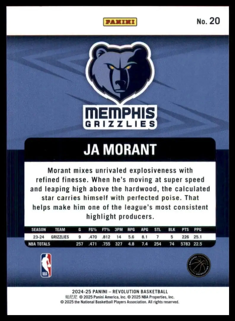 2024-25 Panini Revolution - Ja Morant #20