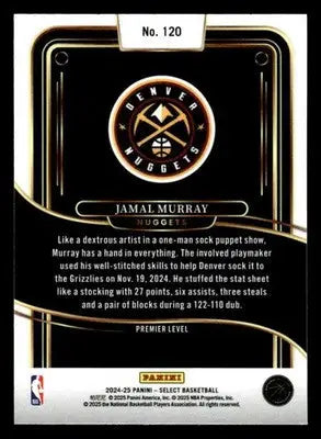 2024-25 Panini Select #120 Jamal Murray - Basketball Card Single