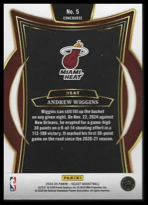 2024-25 Panini Select #5 Andrew Wiggins Blue (Retail) - Basketball Card Single