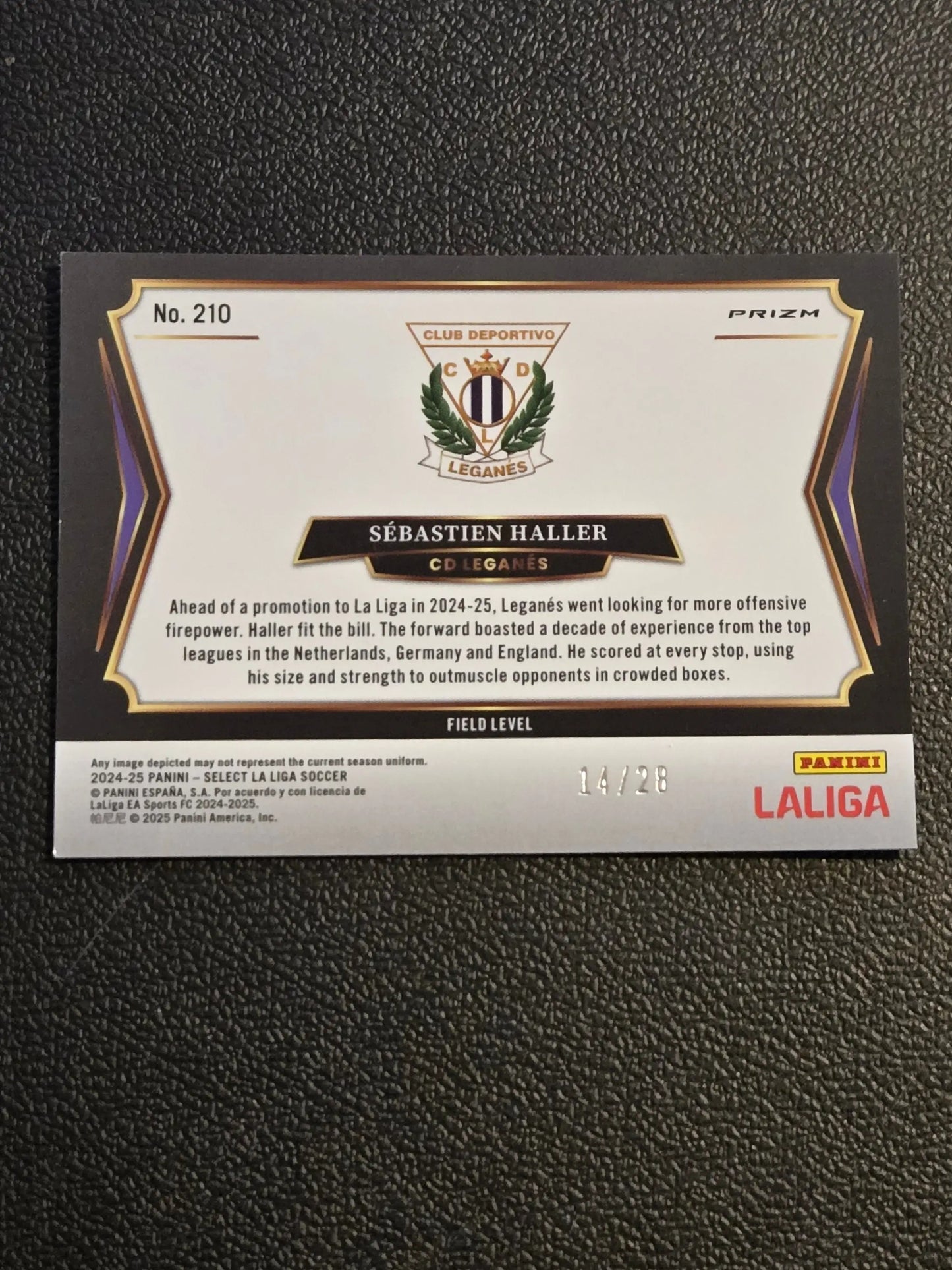 2024-25 Panini Select La Liga #210 Sebastien Haller Jade Dragon Scale #/28 - Soccer Card Single