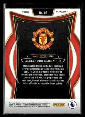2024-25 Panini Select Premier League Alejandro Garnacho #96 Pink Mojo