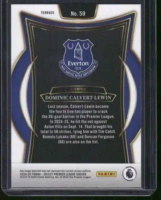 2024-25 Panini Select Premier League Soccer Dominic Calvert-Lewin #59 Soccer - Soccer Card Single