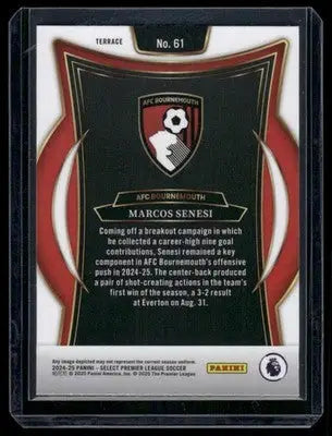 2024-25 Panini Select Premier League Soccer Marcos Senesi #61 Soccer - Soccer Card Single