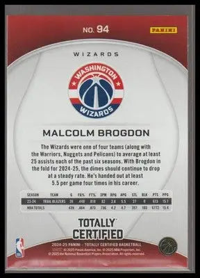 2024-25 Panini Totally Certified #94 Malcolm Brogdon - Basketball Card Single