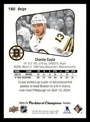 2024-25 Parkhurst Champions #180 Charlie Coyle - Hockey Card Single