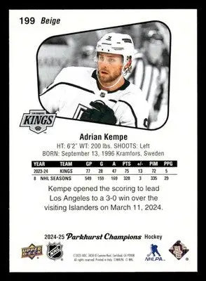 2024-25 Parkhurst Champions #199 Adrian Kempe - Hockey Card Single