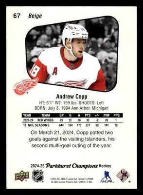 2024-25 Parkhurst Champions #67 Andrew Copp - Hockey Card Single