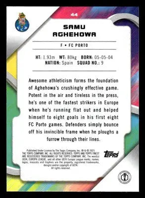 2024-25 Topps Finest UEFA Club Comp #44 Samu Aghehowa - Soccer Card Single