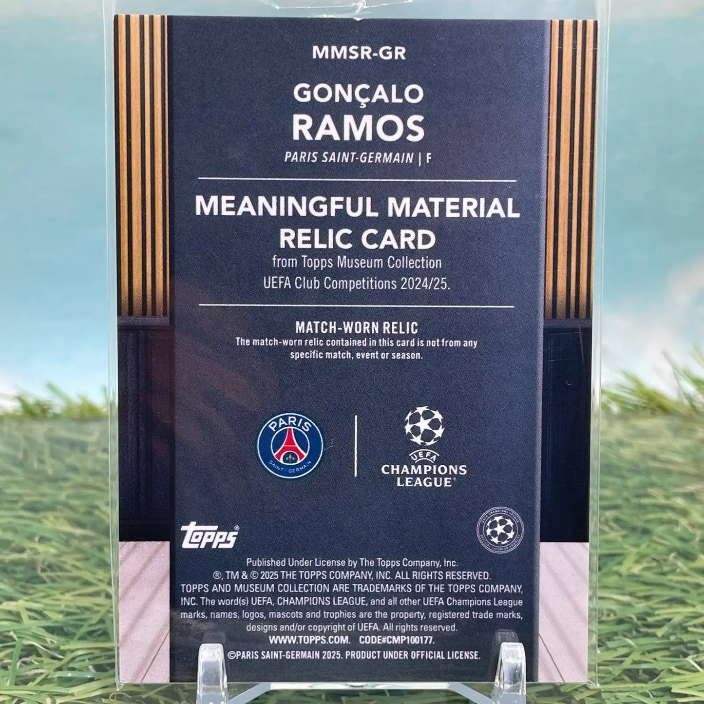 2024-25 Topps UEFA Museum Collection Goncalo Ramos Match Worn Relic /50 - Soccer Card Single