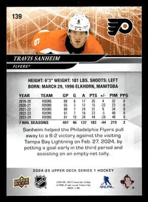 2024-25 Upper Deck #139 Travis Sanheim - Hockey Card Single