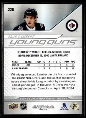 2024-25 Upper Deck #228 Brad Lambert - Hockey Card Single