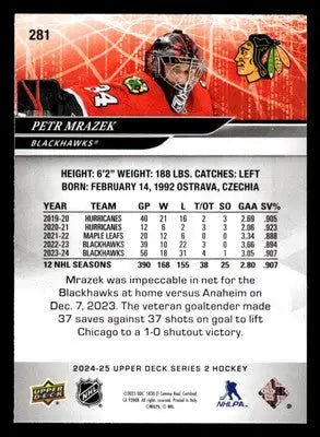 2024-25 Upper Deck #281 Petr Mrazek - Hockey Card Single