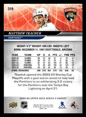 2024-25 Upper Deck #319 Matthew Tkachuk - Hockey Card Single
