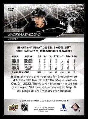 2024-25 Upper Deck #327 Andreas Englund - Hockey Card Single