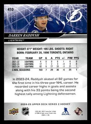 2024-25 Upper Deck #410 Darren Raddysh - Hockey Card Single
