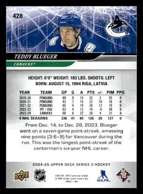 2024-25 Upper Deck #428 Teddy Blueger Deluxe #/250 - Hockey Card Single