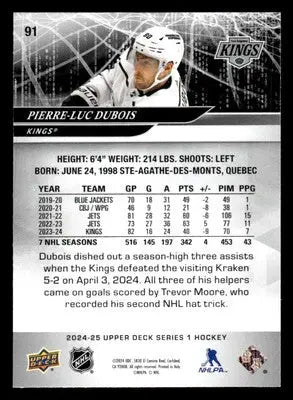 2024-25 Upper Deck #91 Pierre-Luc Dubois - Hockey Card Single