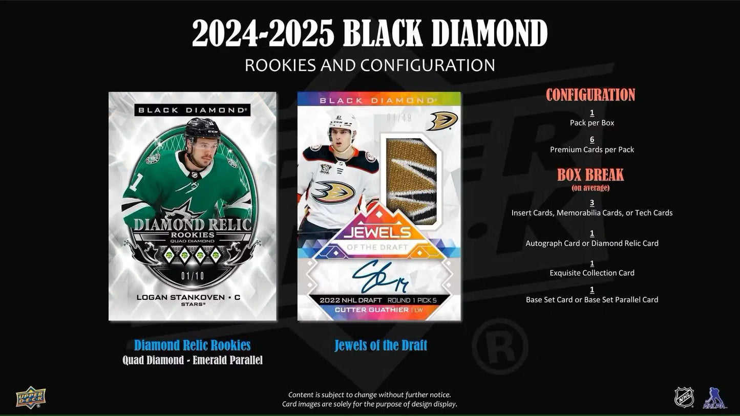 2024/25 Upper Deck Black Diamond Hockey Hobby Box - Sports Card Hobby Boxes