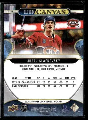 2024-25 Upper Deck #C-54 Juraj Slafkovsky UD Canvas - Hockey Card Single