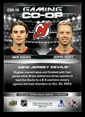 2024-25 Upper Deck #CGO-19 Jack Hughes / Jesper Bratt Gaming Co-Op - Hockey Card Single