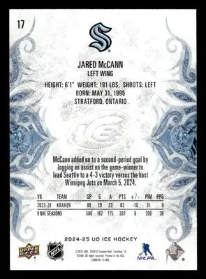 2024-25 Upper Deck Ice #17 Jared McCann - Hockey Card Single