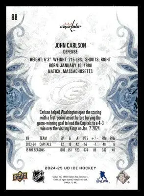 2024-25 Upper Deck Ice #88 John Carlson - Hockey Card Single