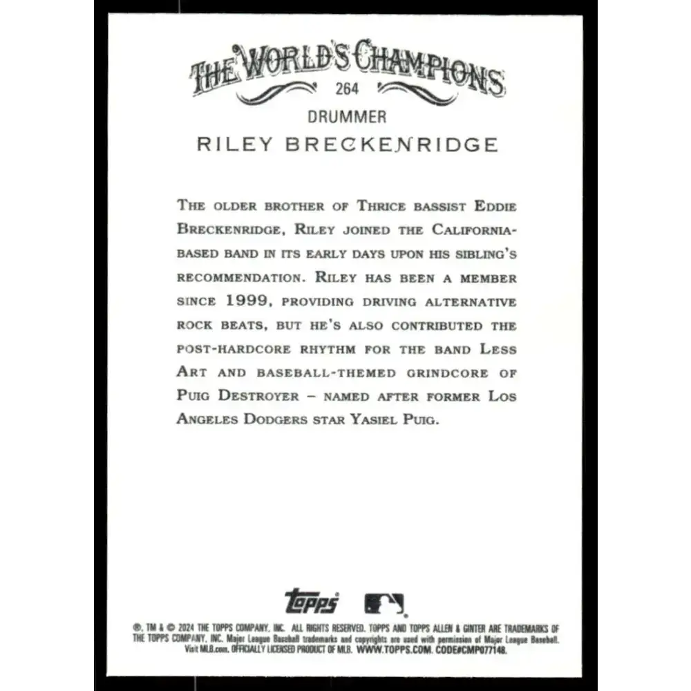 2024 Allen & Ginter #264 Riley Breckenridge NM-MT Non-Baseball Baseball Card - Baseball Card Single