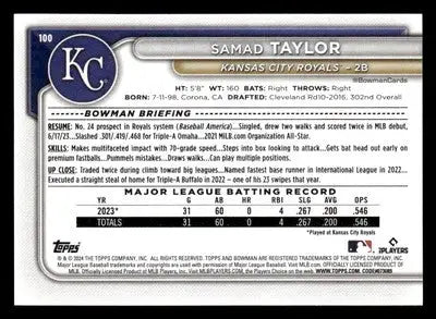 2024 Bowman #100 Samad Taylor - Baseball Card Single