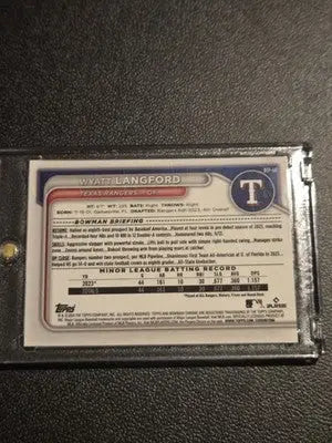 2024 Bowman #BCP-64 Wyatt Langford Chrome Prospects Mojo Refractors - Baseball Card Single
