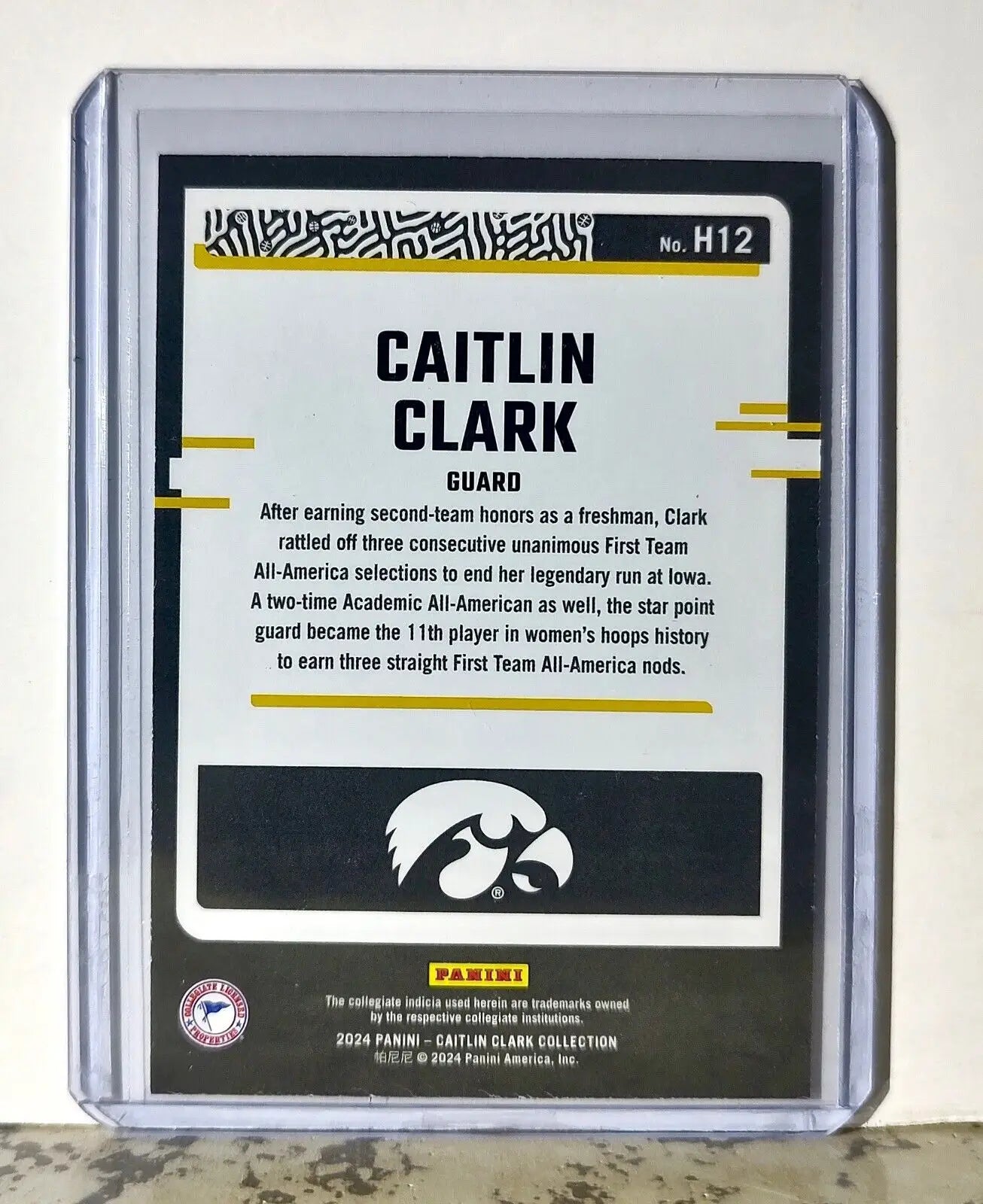 2024 Caitlin Clark Panini Donruss #H12 Highlights Basketball Card Iowa Hawkeyes