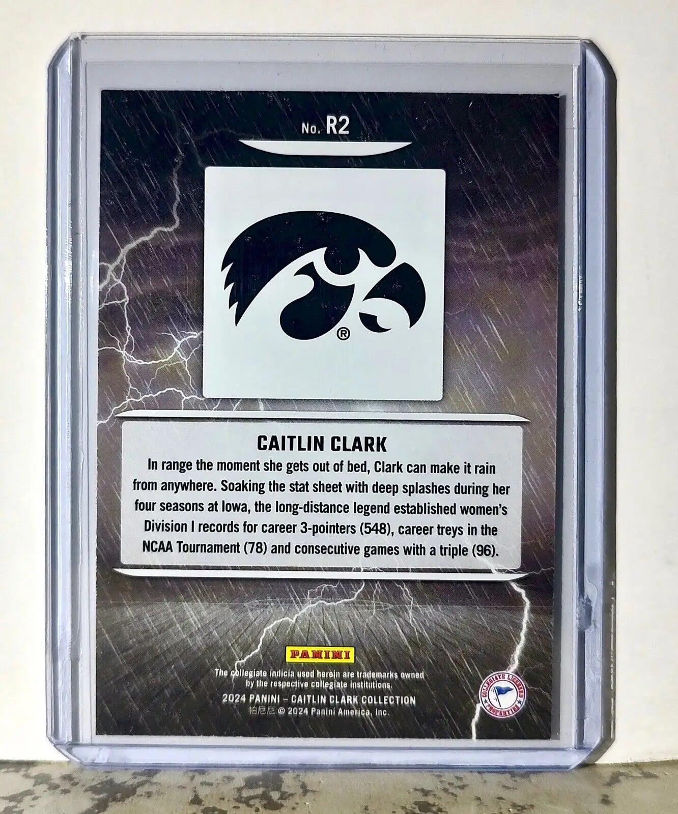 2024 Caitlin Clark Panini Donruss #R2 Raining 3s Basketball Card Iowa Hawkeyes - Basketball Card Single