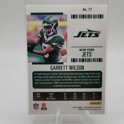 2024 Contenders Football #77 Garrett Wilson Red Game Ticket - Football Card Single