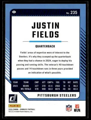2024 Donruss #235 Justin Fields Press Proof Red - Football Card Single