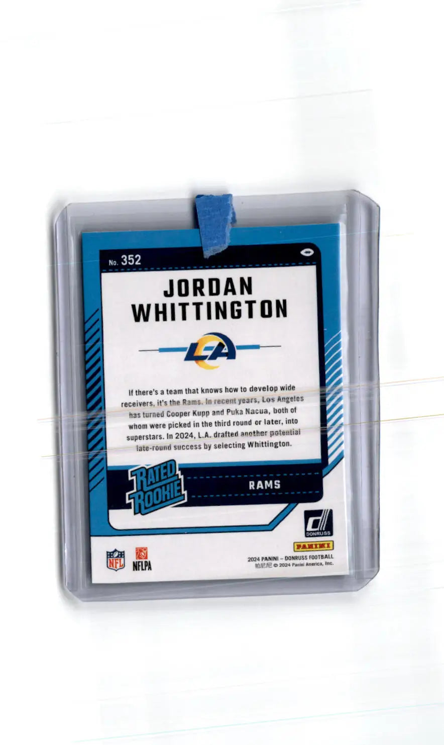 2024 Donruss #352 Jordan Whittington Press Proof Green - Football Card Single